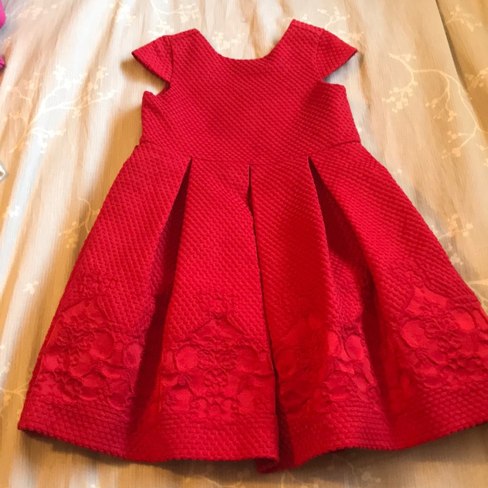 Red Holiday Janie&Jack textured Dress size 4